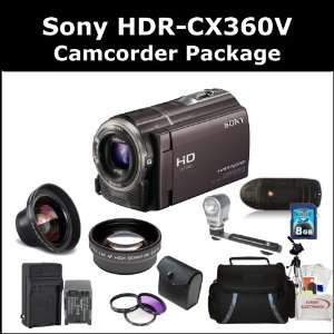  Sony HDR CX360V Camcorder w/ Accessory Kit including 3 