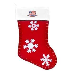   Red All American Christmas US Flag Stockings Presents 