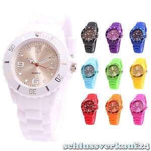 sv24 Armbanduhr Silikon Watch Uhr Damen Herren Quarz Uhren Farbwahl 