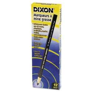  Dixon China Marker, Black, 12 Count (00081) Office 