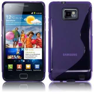 Silikon Schutzhülle Samsung Galaxy S2 i9100 Cover Hülle Lila  