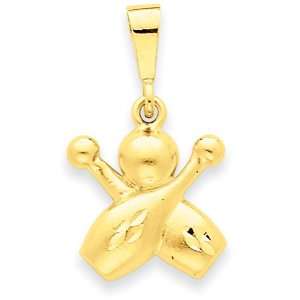  Solid 14k Gold Bowling Pins Charm Jewelry