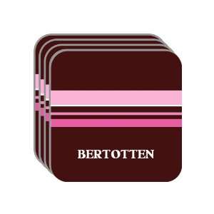 Personal Name Gift   BERTOTTEN Set of 4 Mini Mousepad Coasters (pink 