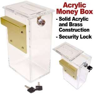  Acrylic Money Box with Metal J Hook