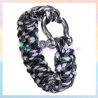 Outdoor Military Paracord Cord 550 Survival Bracelet Cuff Banglew 