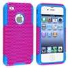 Pink Blue MESH Hybrid Hard Silicone Rubber Gel Case Cover for Apple 
