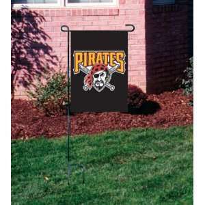 PITTSBURGH PIRATES OFFICIAL LOGO GARDEN FLAG + STAND:  