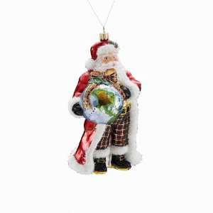 Kurt Adler 7.09 Inch Polonaise Santa with Globe Ornament  