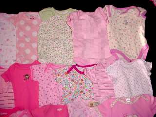   USED BABY GIRL LOT NEWBORN 0 3 3 6 MONTHS SUMMER CLOTHES LOT BODY SUIT