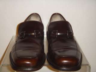 Salvatore Ferragamo Ticket Mens Auburn Leather Horsebit Loafers Shoes 