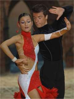 Rumba Beaded/Crystal competition ballroom dance dress  