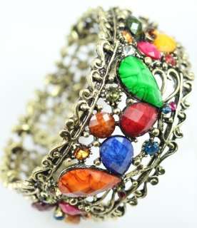 Wholesale Fashion Vintage Tibetan Silver Crystal Women Bracelet New 