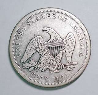 1860 O SEATED DOLLAR FINE NICE ORIGINAL  