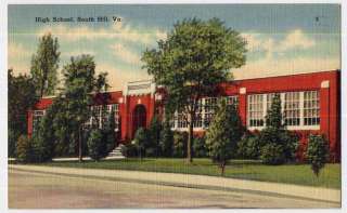 1939 SOUTH HILL VA n Emporia High School postcard  