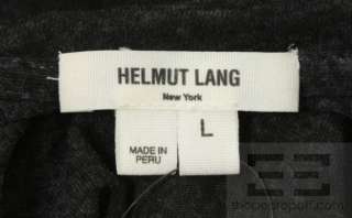 Helmut Lang Heather Black Sheer Cotton Short Sleeve Long T Shirt Size 