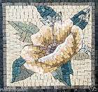 MARBLE MOSAIC FLOWERS ART DECOR TILE WALL items in Rustic Mosaic store 