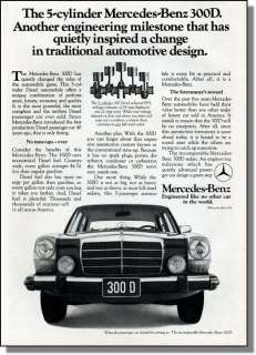 1976 Mercedes Benz 300D Engineering Milestone Car Ad  