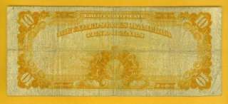 1922 $10.00 *GOLD COIN* GOLD CERTIFICATE   SOLID  