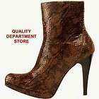 NEW $119 WOMENS NINE WEST ROCK SOLID SNAKE ANKLE BOOTS