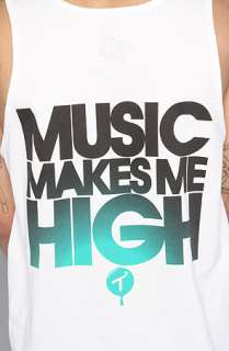 Two In The Shirt) The Music Makes Me High Tank in White 