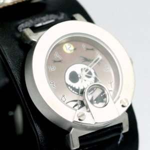 Oramics Gothic Echt Leder Uhr mit Totenkopf Skullhead NEU  