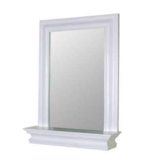 Elegant Home Stratford 24 in. x 18 in. Framed Wall Mirror in White 