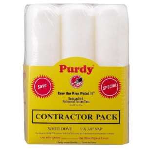 Purdy 9 x 3/8 White Dove Roller Cover 6 PK 140866000 