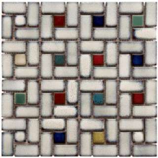   Multicolor Ceramic Mesh Mounted Mosaic Tile FSDESPCS 