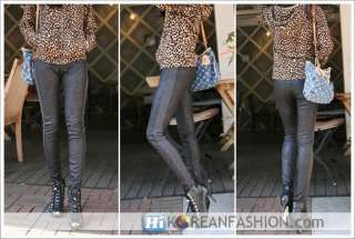 hi korean fashion*Foil Shiny Stretch Tights Leggings Skinny Leg Pants 