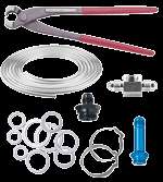 Carburator and fuel injection adapters, Aluminum tubing, clamps 