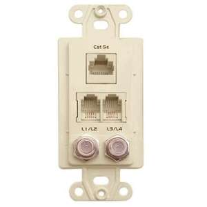 Channel Plus WPI PDC Linear Data Telephone Coax TAP Wall Plate   Ivory 