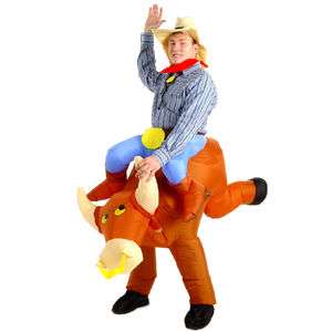 Aufblasbares Rodeo Bulle Kostüm (she003)  
