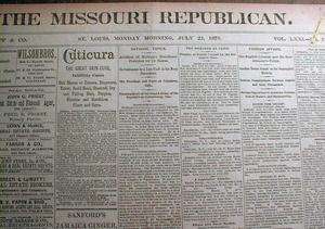 1878 St Louis Missouri newspaper SEA SERPENT seen near PHILADELPHIA 