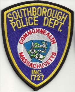 Southborough Police Department Massachusetts patch  