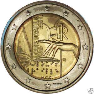 Münze,2 Euro Italien 2009,Louis Braille,bankfrisch  