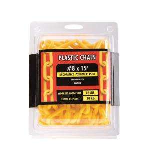 Crown Bolt #8 x 15 ft. Yellow Plastic Chain 13010 at The Home Depot