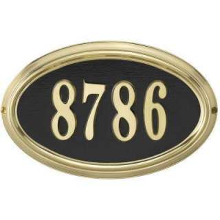 Whitehall Products Satin Brass Oval Plaque 12797 at The Home Depot 
