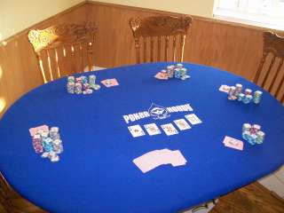 Poker Hoody Table Card Playing Surface 50 x 82   Blue  
