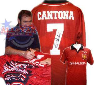 ERIC CANTONA SIGNED MANCHESTER UNITED 7 SHIRT SEE PROOF  