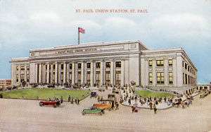 Union Station RR Depot Saint Paul MN Pre 1920 Postcard  