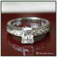 45 CT MOISSANITE RADIANT ENGAGEMENT MICRO PAVE RING  