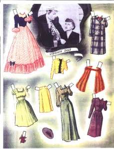 VNTAGE HOLLYWOOD PERSON PAPER DOLLS LAZER REPRO ORG SZE  