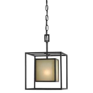 World Imports Hilden Collection 1 Light Hanging Aged Bronze Pendant 