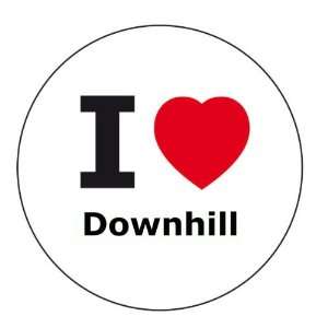 love Downhill Aufkleber   6 cm Durchmesser  Auto