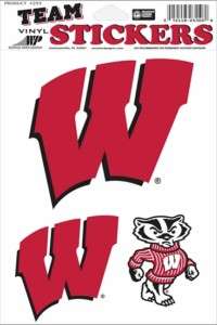 University of Wisconsin Badgers Decal Stickers 3 Large 072118253272 