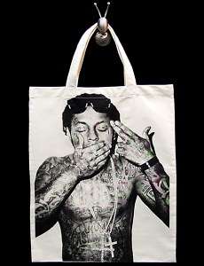 LIL WAYNE★ Young Money Free Weezy cd Canvas TOTE Bag  