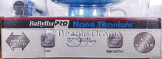 BaByliss Nano Titanium 1 Ultra Thin Flat Iron & Jumbo Roller Curling 