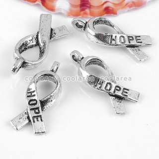   Tone Carved Hope Ribbon Charms Beads Pendant Findings Jewelry  