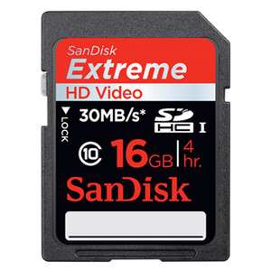   Extreme HD Video SD Card SDHC SD HC 16GB 16G 16 G GB Class10 30MB/S