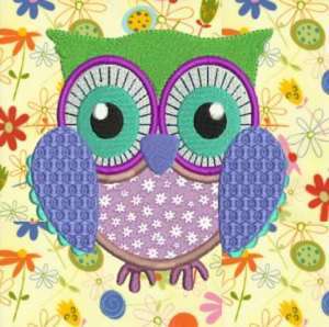 Owl Applique Machine Embroidery Designs  